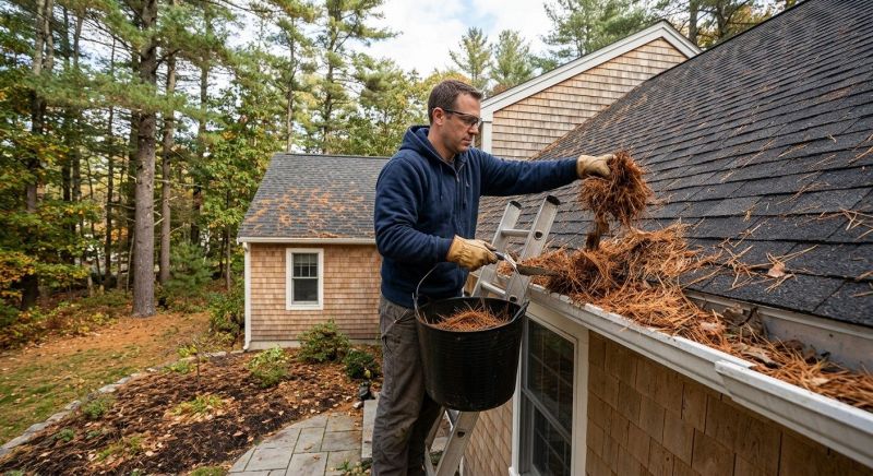 Gutter Pine Needle Removal in Monmouth County, NJ
