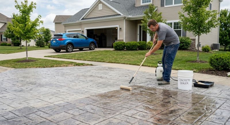 Porch Concrete Sealing in Bellevue, WA