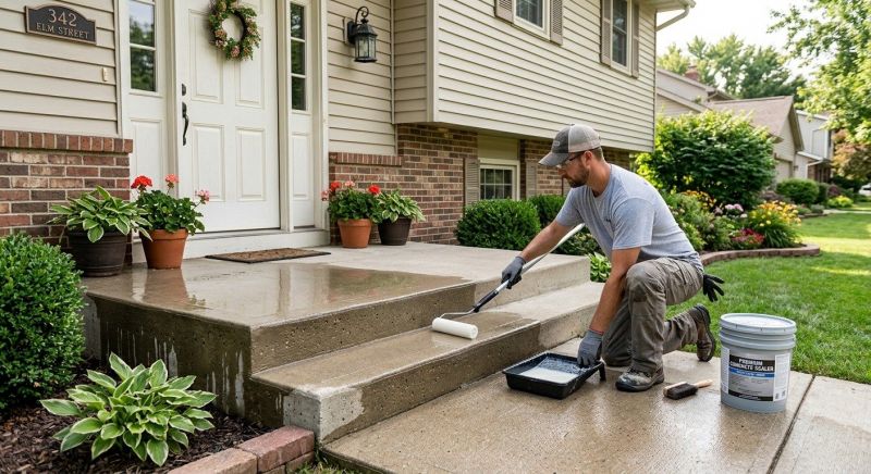 Porch Concrete Sealing in Puyallup, WA