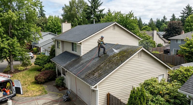 Shingle Roof Washing in Vancouver, WA