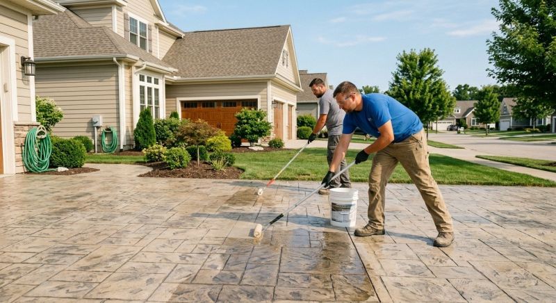 Stamped Concrete Sealing in Kansas City, KS